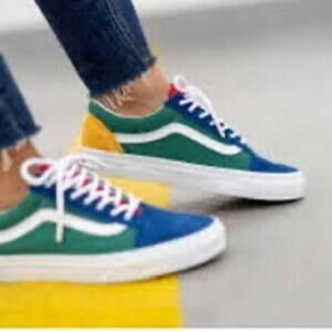 Van’s old skool yacht club preppy multi colored sneakers Mens 10.5 -11